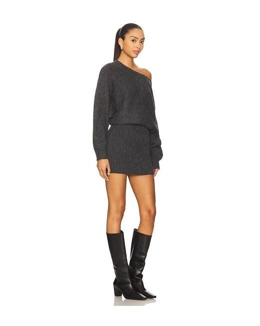 Line & Dot Black Shore Sweater Mini Dress