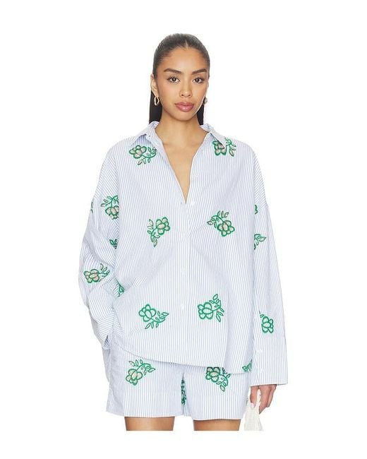 Essentiel Antwerp White Jalinki Embroidered Shirt