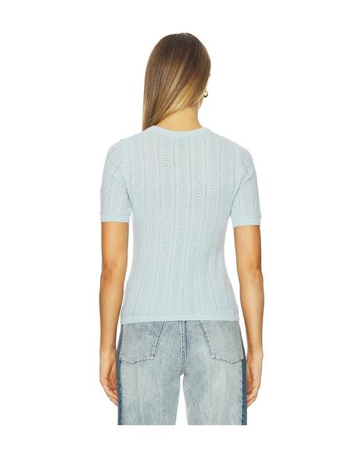 Rag & Bone White Francesca Merino Short Sleeve Sweater