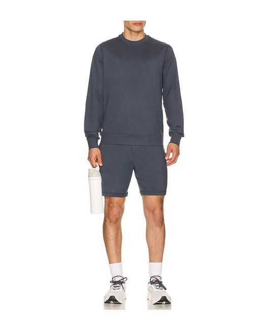 vuori Blue Ponto Performance Crew Pullover Sweater for men