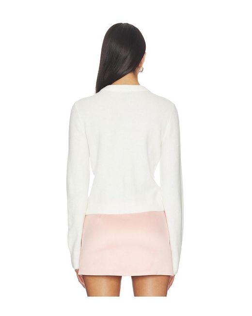 MAJORELLE White Neera Bow Tie Cardigan