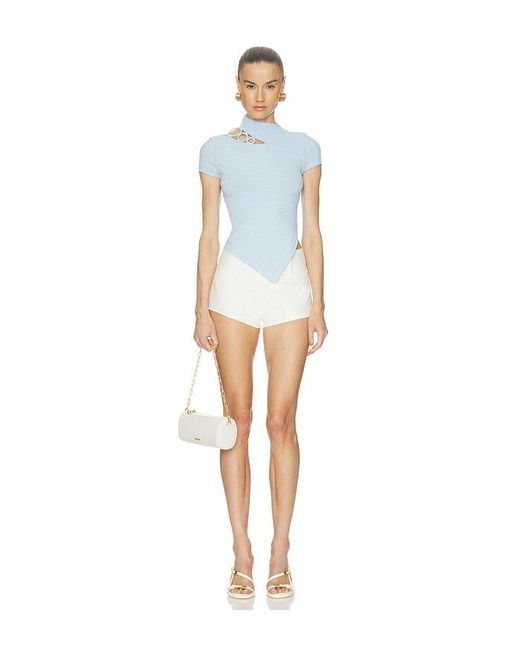 Cult Gaia Blue Nessi Top