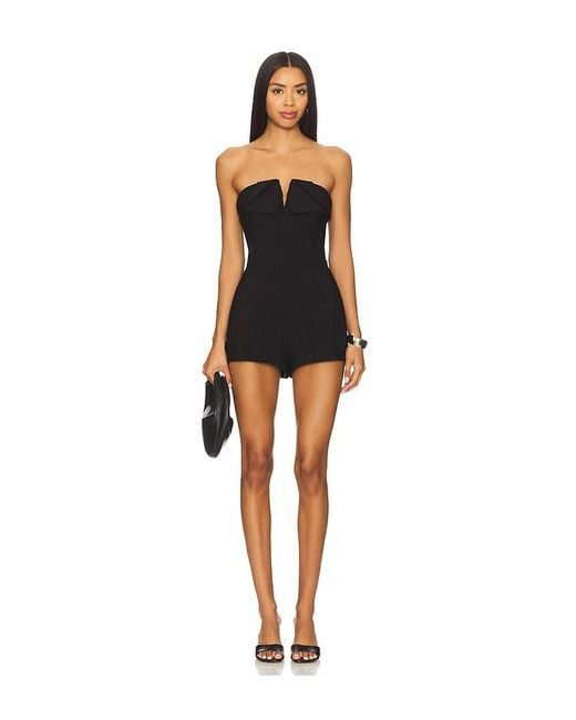 Bardot Black Jezel Strapless Playsuit