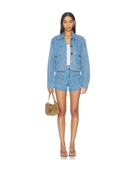 Blank NYC Blue High Waisted Shorts