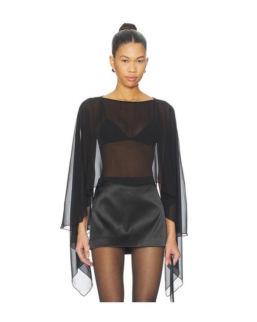 superdown Black Amaya Cape Top