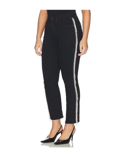 GOOD AMERICAN Black Good Legs Straight Diamond Jeans