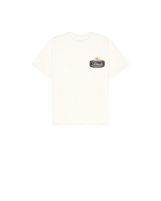 Rhude White Safari Crest Tee for men