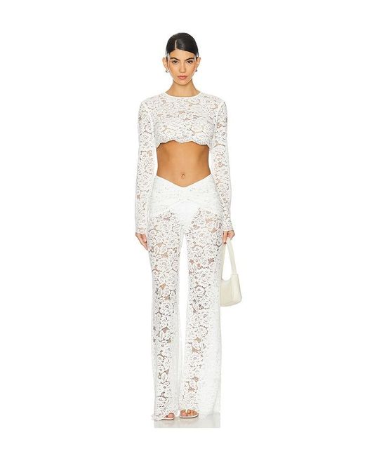 Shani Shemer White Ella Crop Top