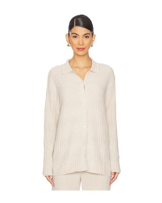 Barefoot Dreams Natural Cozychic Ultra Light Wave Shirt