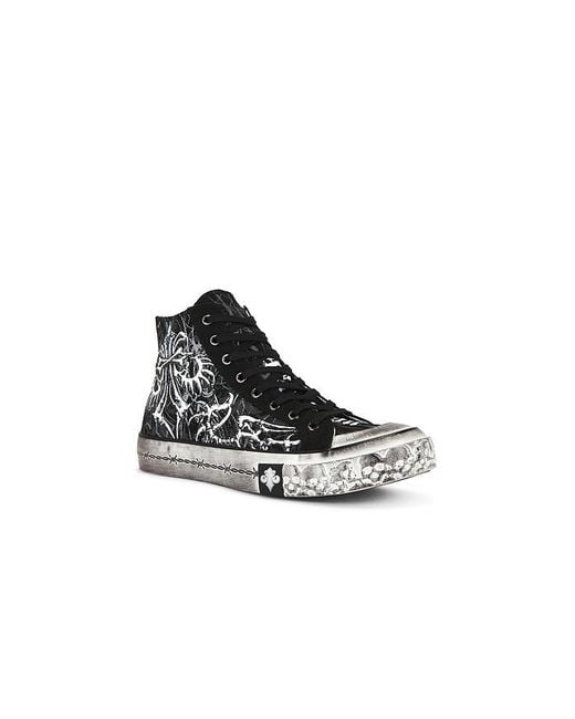 Affliction Black Skeleton Shoe for men