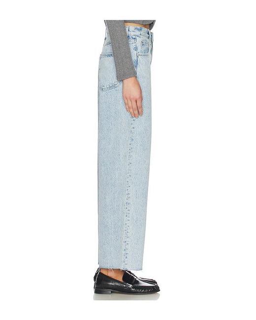 Pistola Blue Tate Crop High Rise Wide Jeans