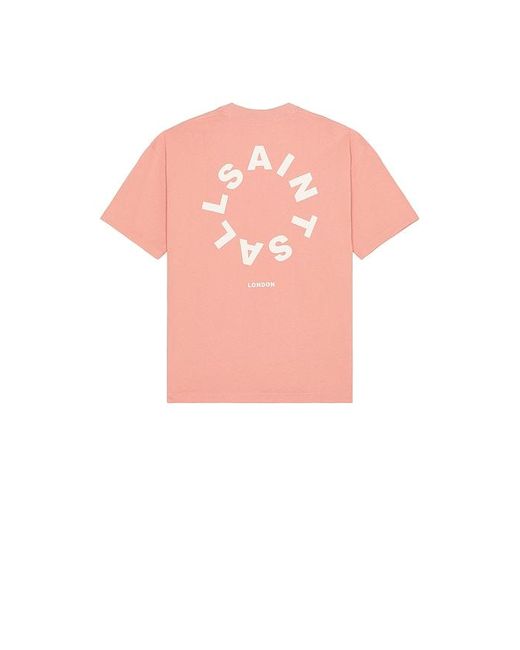 AllSaints Pink Tierra Crew Neck Tee for men