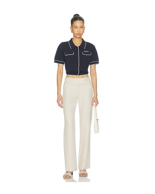 Malbon Blue Jacqueline Polo Top