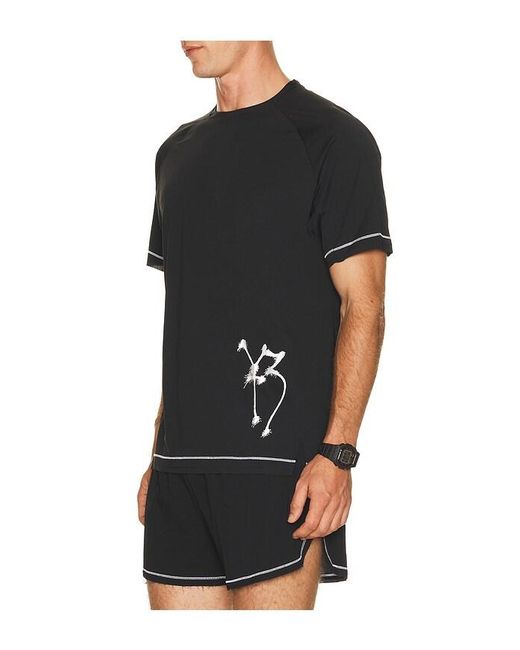 Y-3 Black Gfx Run Tee for men