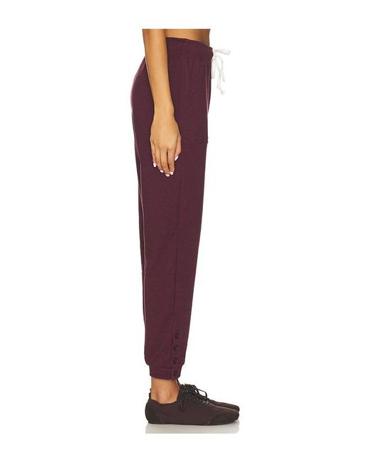 Bobi Red Button Jogger Pant