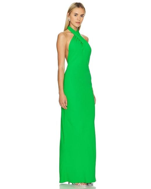 Vestido largo galilea Amanda Uprichard de color Green