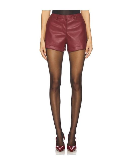 SNDY'S Red X Revolve Wendy Faux Leather Shorts
