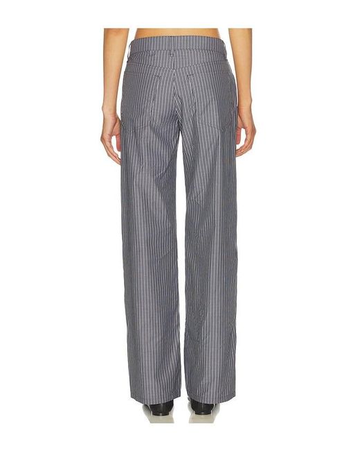 Rag & Bone Blue Saige Low-Rise Stripe Poplin Pant