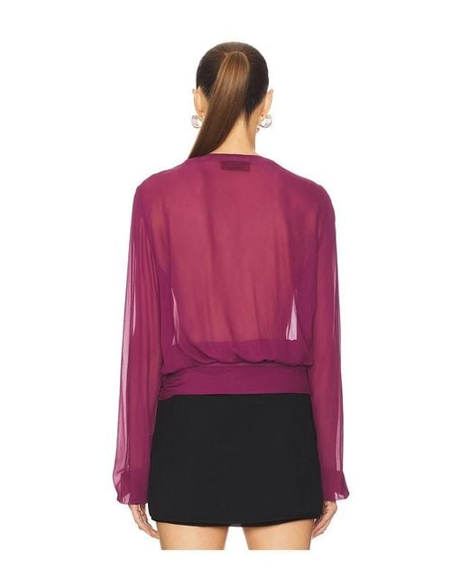 The Attico Pink Deep V Blouse