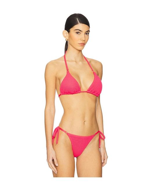 Seafolly Red Slide Tri Top