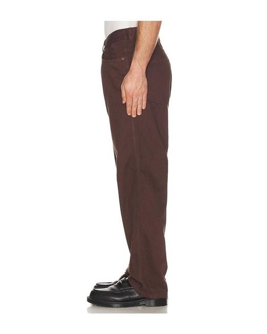 Palmes Brown Coarse Trousers for men
