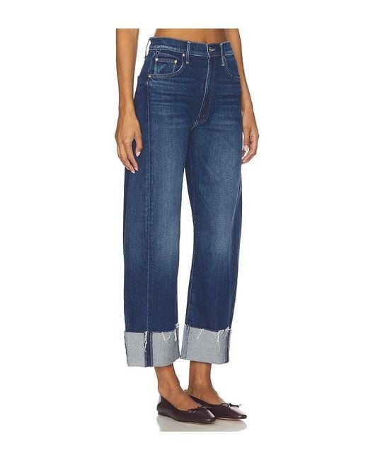 Mother Blue Gerades Bein Half-Pipe Ankle Cuff Fray