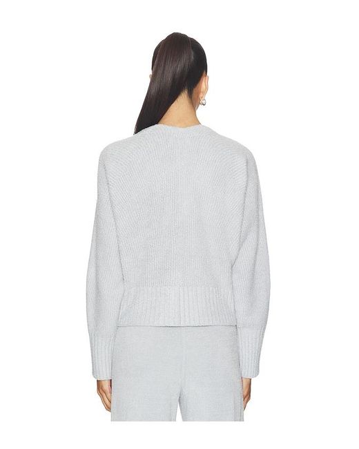 Barefoot Dreams White Cozychic Lite Ribbed Button Front Cardigan
