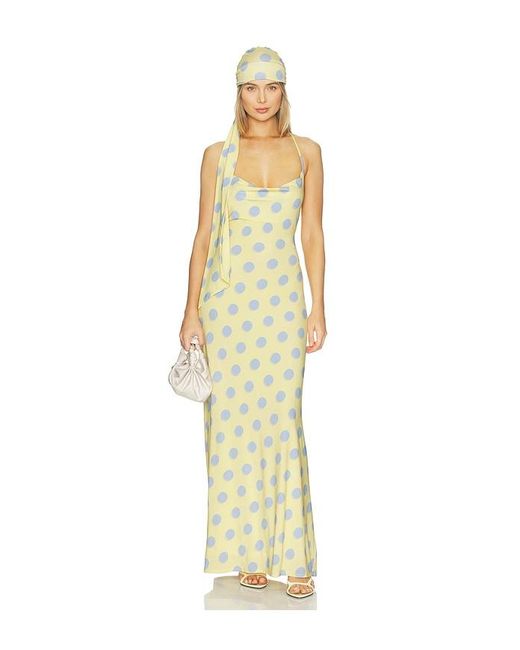 AFRM White Kim Dress & Hair Wrap Set