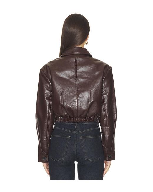 Agolde Brown Nahla Cropped Jacket