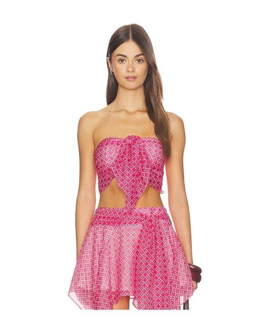 Lovers + Friends Pink Daisy Top