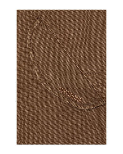 we11done Brown Folded Shortened Jacket for men