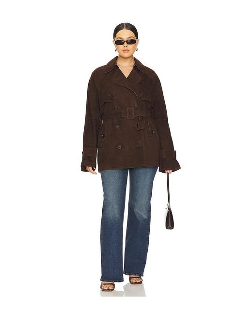 L'academie Brown 'Academie Elae Suede Jacket