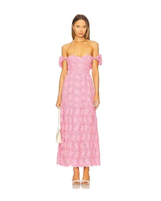 Line & Dot Pink Tasia Maxi Dress
