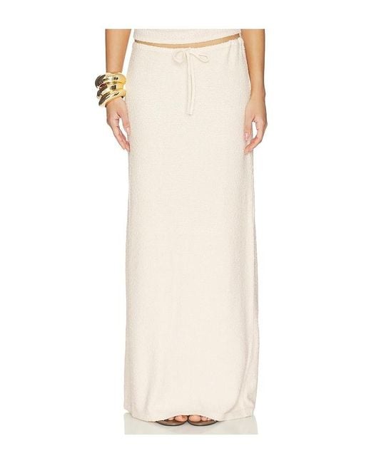 SRG White Tamilore Textured Knit Skirt