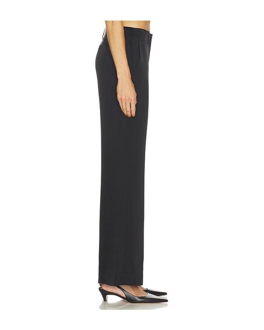 Theory Black Fluid Satin Pant