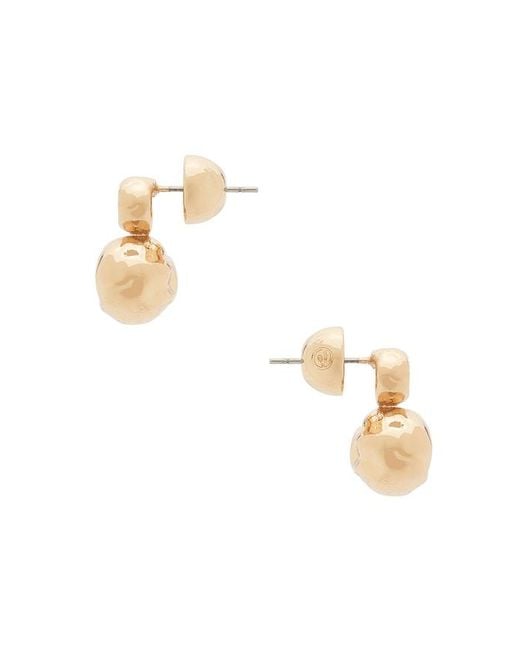 Ettika White Molten Mini Stud Earrings