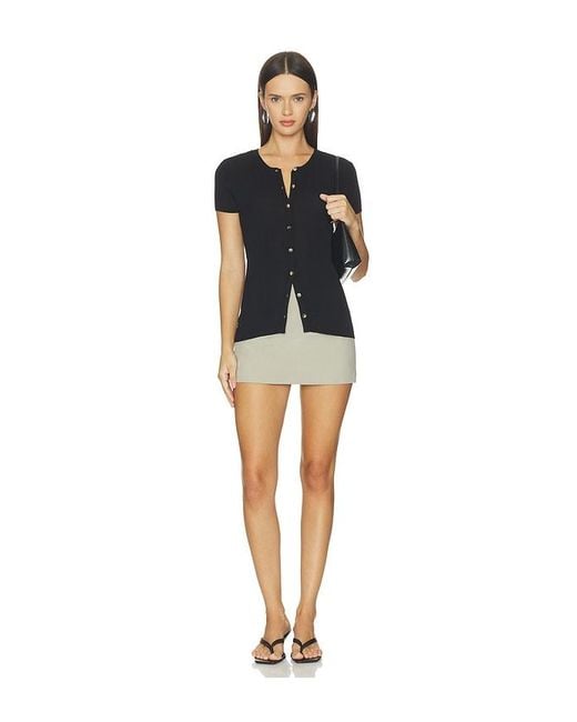 Sanctuary Blue Soft Focus Ribbed Top