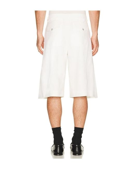 Casablanca White Pleated Baggy Shorts for men