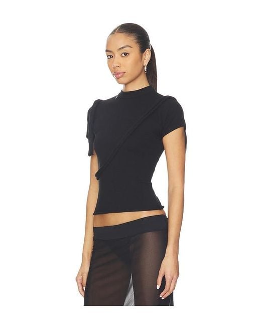 OTTOLINGER Black Deconstructed Knit Tee