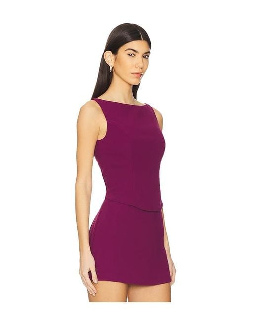 Amanda Uprichard Purple X Revolve Ines Top