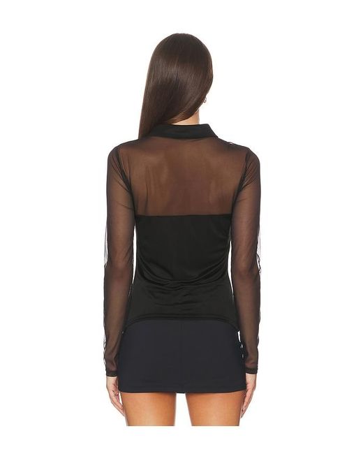Generation Love Black Brio Mesh Top