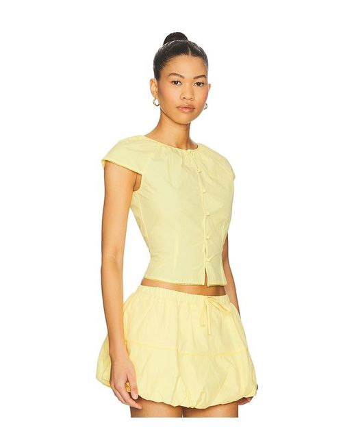 Amanda Uprichard Yellow X Revolve Pinto Top