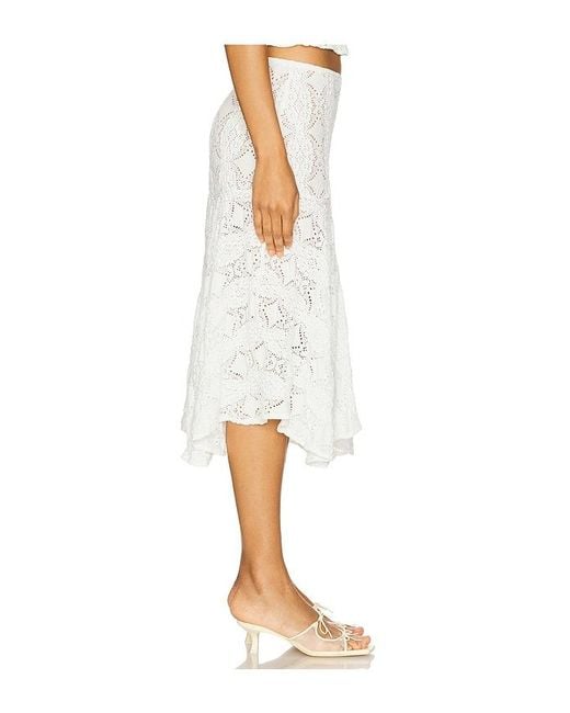 With Jean White Maeve Midi Skirt