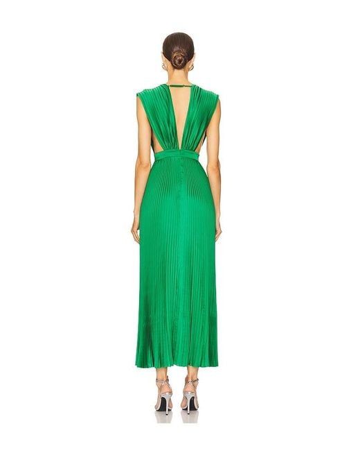 L'idée Green Gala Midi Dress