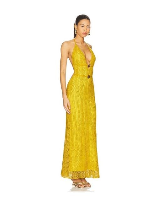 CAPITTANA Yellow Ariel Maxi Dress