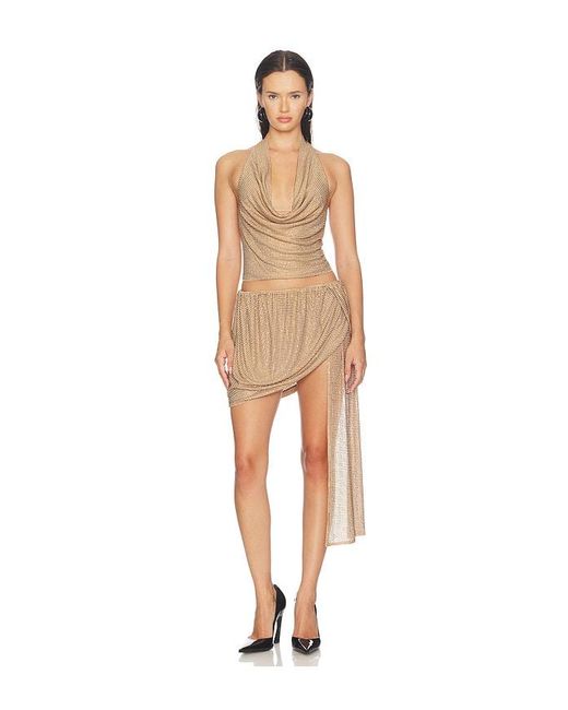 HAELO Natural Rhinestone Loop Skirt
