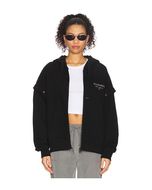 AllSaints Black Aroma Amphia Hoody