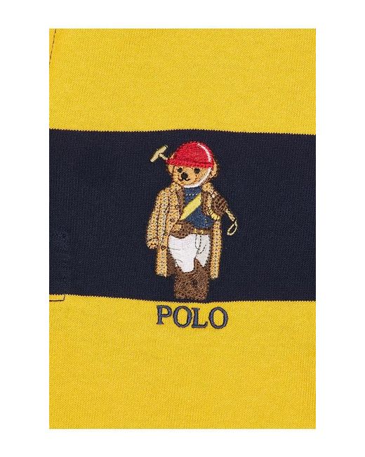 Polo Ralph Lauren Multicolor Long Sleeve Jersey Knit Society Bear Rugby Shirt for men