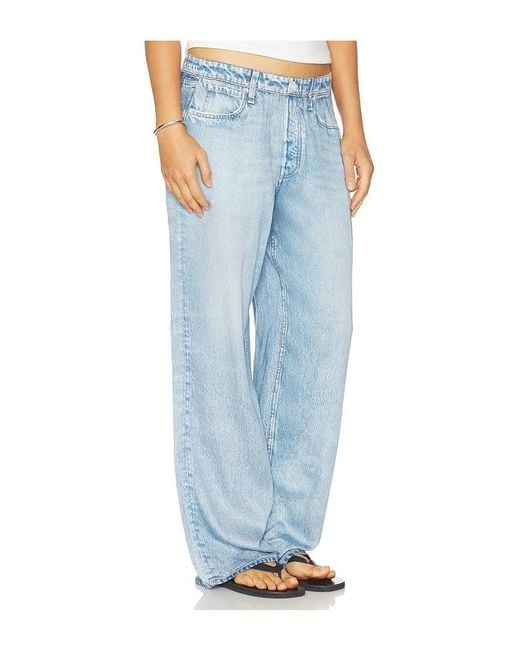 Rag & Bone Blue Rb Miramar Slink Wide Leg Pull On Jeans