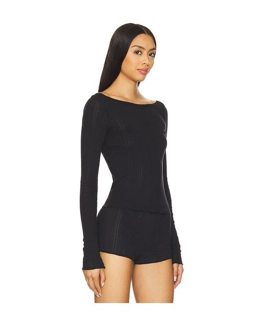 Cou Cou Intimates Black The Bateau Top